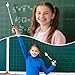 2Pcs Telescopic Teachers Pointer, Mini Pointer Finger Stick for Classroom, Retractable Hand Pointer for School Presentations (Black)