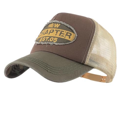 Decentron - Gorra de béisbol ajustable, de malla, para hombre, estilo vintage, Hombre, color Ejercito Verde, tamaño Medium