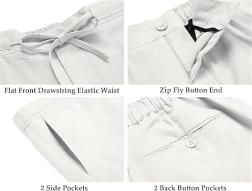 Men's Summer 2-Piece Linen Suit Set | Classic Fit Casual Lightweight Blazer & Pants3