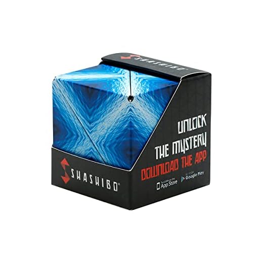 SHASHIBO Cubo Transformable - Cubo Antiestrés Patentado y Galardonado con 36 Imanes de Tierras Raras - Se Transforma en Más de 70 Formas (Blue Planet)