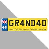Custom License Plate Plaque - Personalised Number Plate in Wood or Acrylic - Ideal for Car Decor, Lorry Drivers, New Car, Just Passed Keepsake Sign (GB Design, Acrylic Medium 25cm) - Image 9