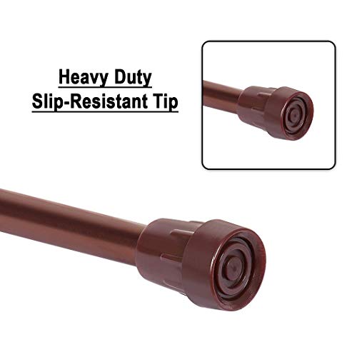 Image of Dr Care 4 Folding Walking Stick for Old Age | Aluminum | Adjustable Height 85-95 cm | Lightweight | Anti Slip | Ergonomic Handle | Rubber Tip | Wrist Strap (Brown)