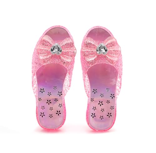 Image of Jelly Sandals for Girls Dress Slide Princess Frozen Inspired Elsa Flats Dance Party Cosplay Snow Queen Birthday Clear Slippers Summer Little Girls, Toddler Slip On