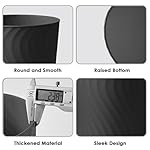 YGJT Small Trash Can, 3 Pack 1.8 Gallons Bathroom Trash Can, Slim Waste Basket, Round Garbage Can, Plastic Trash Bin for Kitchen, Dorm, Bedroom, Office, Living Room, Study, Compact Spaces(Black) - Image 5