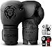 FIGHTR Gants de Boxe de qualité supérieure - Stabilité et Force de Frappe idéales - Gants de Boxe pour MMA, Muay Thai, Kickboxing et Arts Martiaux - avec Sac de Transport (All Black, 12 oz)
