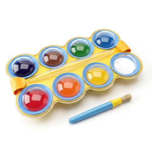Pelikan Acquerelli Baby, 8 Pezzi, 1 Pennello Incluso, Tavolozza Integrata Per Dipingere, Set Colori Acquarello Per Bambini, Prodotto in Germania