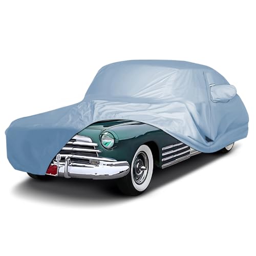 Image of iCarCover Premium Car Cover for 1941-1948 Chevy Aerosedan Fleetline Heavy Duty Waterproof All-Weather Automobiles Custom Fit Indoor Outdoor UV Snow Protection Covers with Straps and Bag