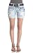 WallFlower Juniors Luscious Curvy Belted Mid Thigh Denim Shorts