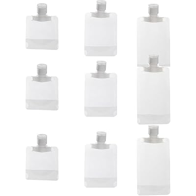 旅行小分け袋乳液小分け袋9個の異なるサイズ小分け包装旅行液体個別包装漏れ防止透明ベルト繰り返し使用可能