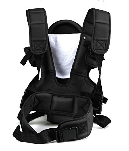 Image of Ineffable Baby Carrier Bag in 3-in-1 Ergonomic Adjustable Sling Kangaroo Design with Carrying Basket for Front & Back Use for Infant Child and Mother Travel - 0 to 2 Year (Black)