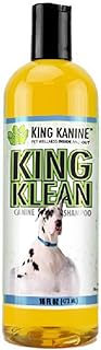 King Kanine King Klean All Natural Organic Deshedding Shampoo for Dogs | Reduces Shedding & Softens Coat | Dry Skin & Itch Relief Soothing for Allergies Easy to Rinse Off Lemongrass Scent