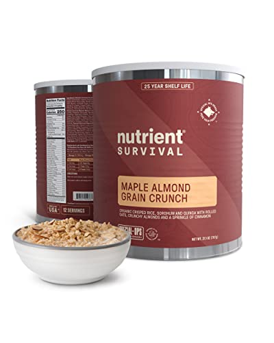 Nutrient Survival Breakfast, Vitamin Powdered Milk, Apple Cinnamon Oatmeal, Chocolate Grain Crunch Cereal, Maple Almond Grain Crunch Cereal, Emergency Food Supply, Shelf Stable Up To 25 Years #TOP3