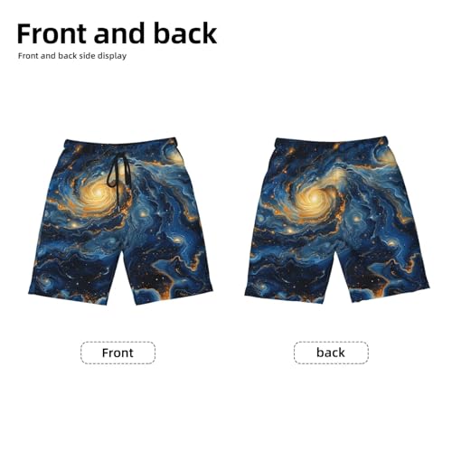 Boys Beach Board Shorts Swim Trunks Quick Dry Swimwear Kids Youth, Starry Night Sky Galaxy Psychedelic2