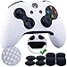 9CDeer 1 Pezzo di Costellato Protettivo Silicone Copertina Pelle Manica Caso Skin Cover Case 8 Thumb Grips Prese del Pollice Cappucci Analogici per Controller Xbox One/S/X bianca