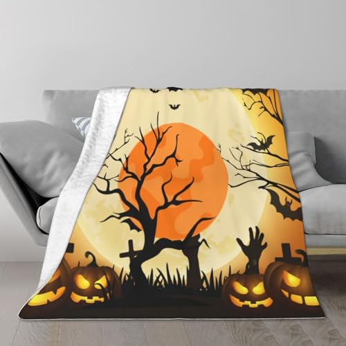 Cute Halloween Blankets for Kids/Teens/Women/Men, Halloween Blankets and Throws for Adults, Spooky Blanket for Boy/Girls/Toddler, Fall Throw Blanket for Couch 40"x 60"