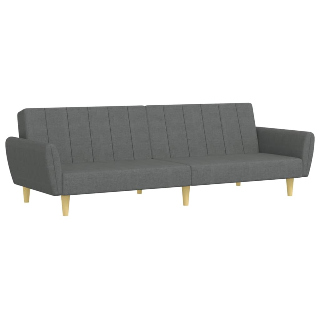 Divano Letto 2 Posti con Poggiapiedi Grigio Scuro in Tessuto,Divano da Soggiorno,Divano di Design Moderno,Divano Letto 2 Posti Economico -3216247