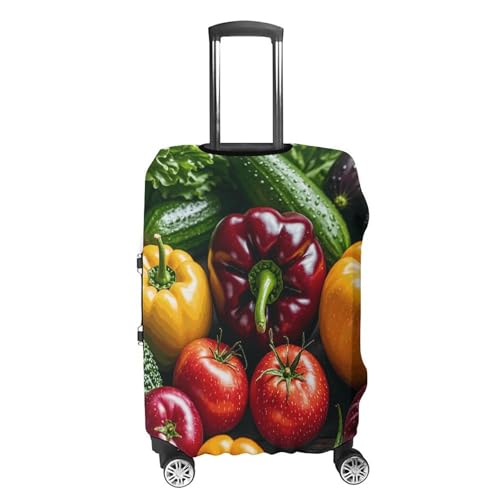 Fresh Vegetables Fruits Luggage Cover Elastic Suitcase Protector Case Anti-Scratch Washable Baggage Covers Protector For Traveling, Aircraft Consignment L4