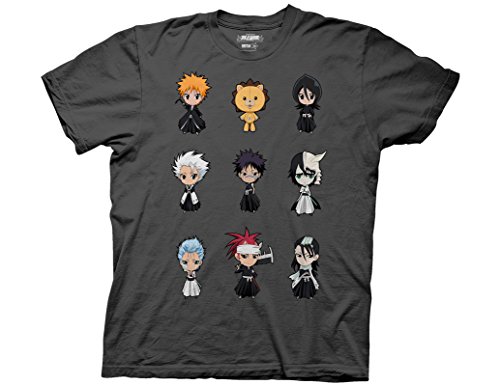 Ripple Junction Bleach Chibi Characters Adult T-Shirt XL Charcoal