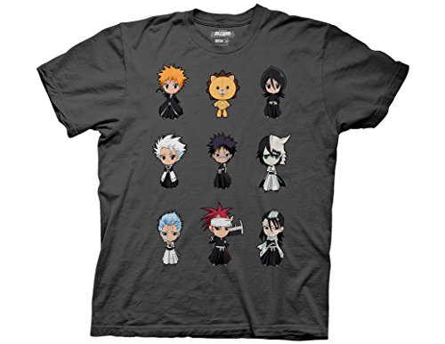 Ripple Junction Bleach Chibi Characters Adult T-Shirt Large Charcoal