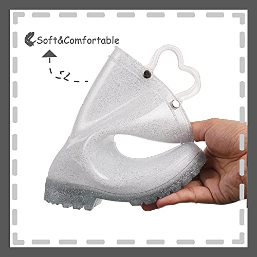 Image of Outee Toddler Kids Adorable Lightwight Waterproof Rain Boots Light Up by Steps