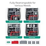 BAGSMART Camera Bag for Photographers, Professional Camera Bag Fits up to 15.6" Laptop, DSLR/Drones/Tripod Camera Case with Rain Cover, Black