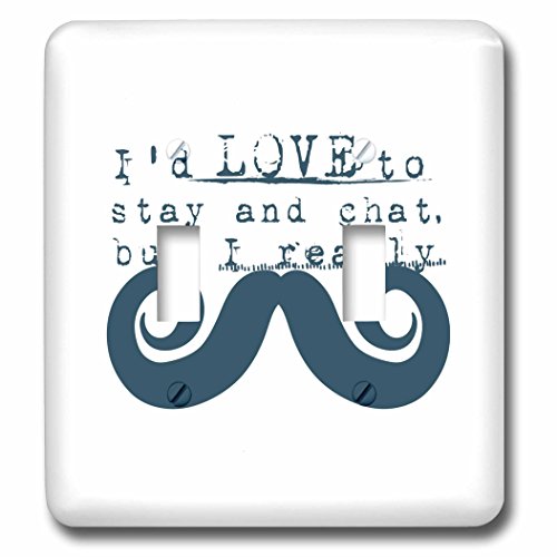 3dRose LSP _ 195668 _ 2 amor a chat bigote – doble interruptor