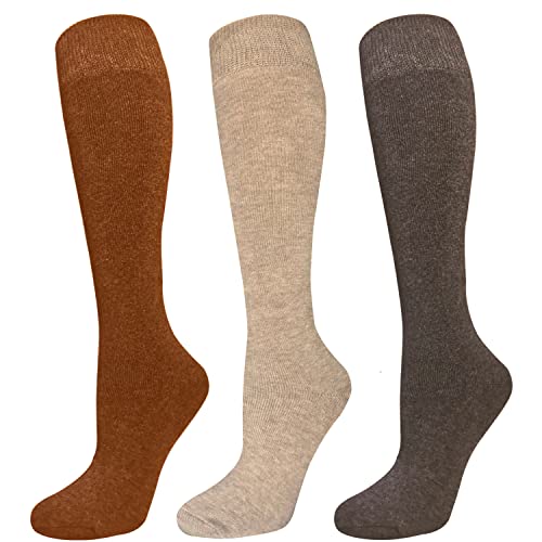 Image of Warm Knee High Socks for Women-Thermal Cotton Socks for Hiking,Work,Winter,Gifts