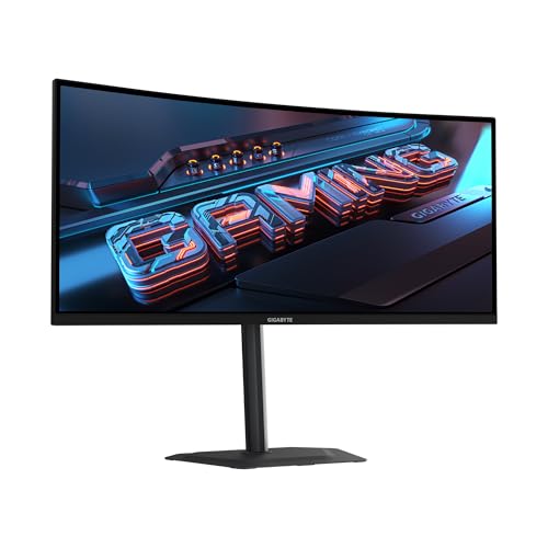 Image of GIGABYTE - G34WQC2-34 inch VA Curved Gaming Monitor - WQHD 3440x1440-200Hz - 1ms GTG - AMD FreeSync Premium - HDMI, DP - Height and Tilt Adjustable - Black
