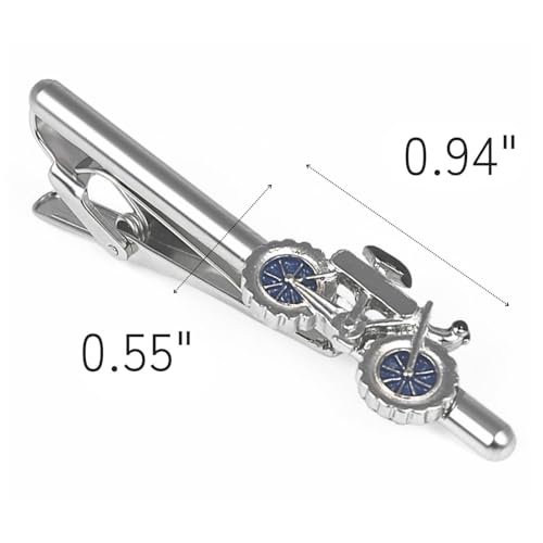 Barra de corbata para bicicleta pasador de corbata masculino color plata 3