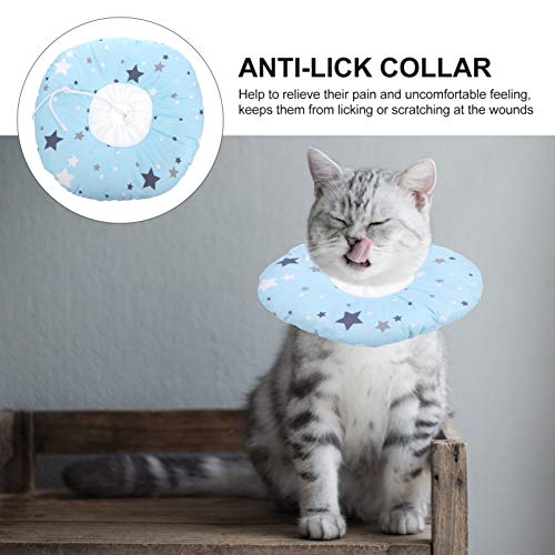 Scicalife Gato Colarinho Recuperação Estrelas De Algodão Pescoço Cone Ajustável Após A Cirurgia Do A