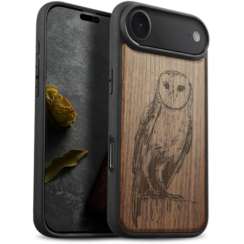 Coque iPhone 17 Air en bois de noyer Carveit avec protection antichoc Magsafe