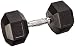 Yes4All AAAH Rubber Coated Hex Dumbbell, Black, 10 lb
