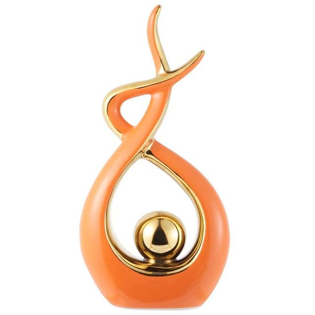CESTATIVOHome Decor Modern Abstract Art Ceramic Statue, Room Decor, Table Decorations for Living Room Dining Room Office Centerpiece, 12.2" High