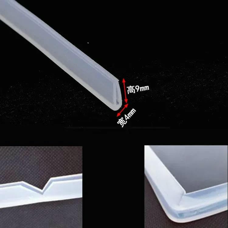 Cinta de sellado de goma en forma de U de 1/3/5/10 metros para puertas de ducha y mamparas de cristal. Cinta protectora de bordes. Burlete multiusos de 21 x 16 mm (10 m).