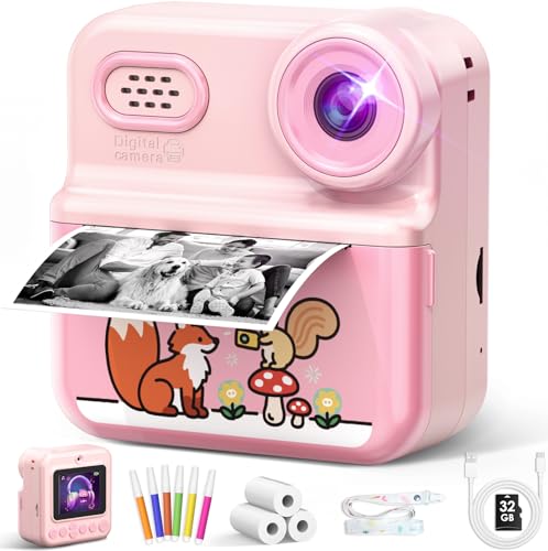 Kotopa Kinderkamera Sofortbildkamera, 1080P HD 2,4 Zoll Doppellinsen Sofortbildkamera Kinder mit 32GB Karte und 3 Rollen Druckpapier Kinderspielzeug Geschenke für Jungen Mädchen 3-12 Jahren(1 Packung) Kotopa Kinderkamera Sofortbildkamera, 1080P HD 2,4 Zoll Doppellinsen Sofortbildkamera Kinder mit 32GB Karte und 3 Rollen Druckpapier Kinderspielzeug Geschenke für Jungen Mädchen 3-12 Jahren(1 Packung)