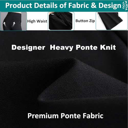 Women Office Flare Dress Pants -Stretchy Comfy - High Waisted Bell Bottom Classic Buinese & Casual3