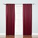 Best Home Fashion Thermal Insulated Blackout Curtains - Back Tab/ Rod Pocket - Burgundy - 52"W x 84"L - (Set of 2 Panels)