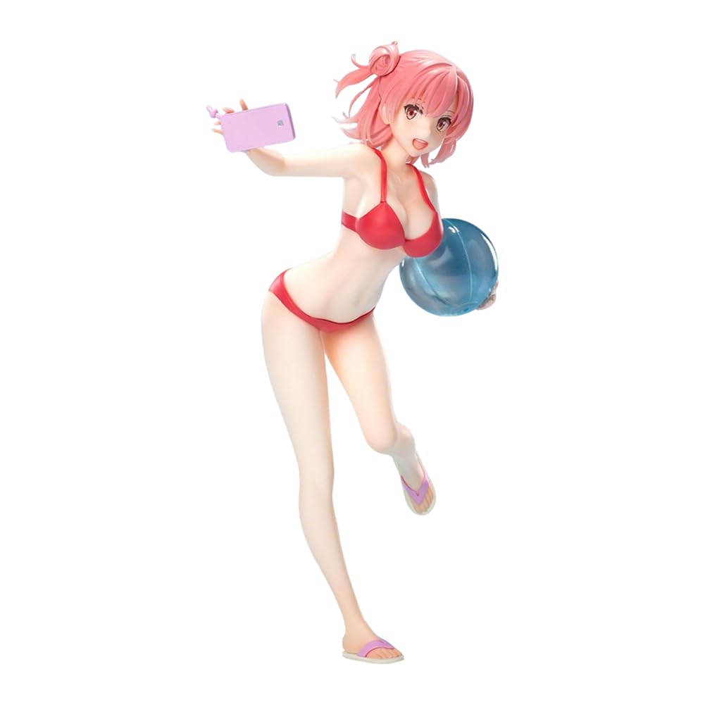 DEXSHUN Yuigahama Yui Figur Anime Badeanzug Mädchen Figuren Serie Yuigahama Yui Stehhaltung Modellfigur PVC Anime Statue Desktop Dekorationen Weihnachten Sammlerstücke Geschenke 20cm
