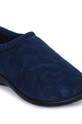 Image of Liberty Senorita M17-03 Casual Slipper for Women - Blue & Cherry | Slip-on /Flats Slippers - Durable and Lightweight | Comfortable and Soft Insole for Everyday Wear - Cushioned Footbed | Home Footwear