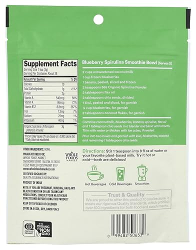 Whole Foods Market 365 Organic Spirulina Superfood Powder (4 oz)