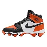 Jordan 1 Mid Little/Big Kids' Cleats (Starfish/White/Black) Size 6