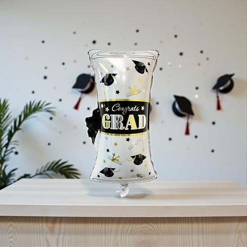 Image of Atpata Funky Happy Graduation Foil Balloons for Graduation Convocation Commencement Ceremony (Grad Globe Set)