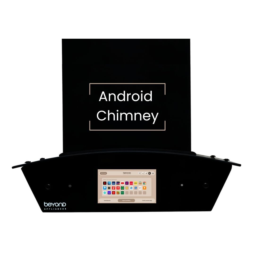 Beyond Appliances Asteria 60cm 1408m³/hr, Filterless Autoclean Curved Kitchen Chimney with Smart Screen & Speakers, 10 Years Motor & 2 Years Comprehensive Warranty by Beyond (Touch Control, Black) (B0DBJ3YZZ5) Amazon Price History, Amazon Price Tracker