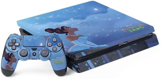 Skinit Decal Gaming Skin Compatible with PS4 Slim Bundle - Officially Licensed Disney Princess and The Frog Ray Design