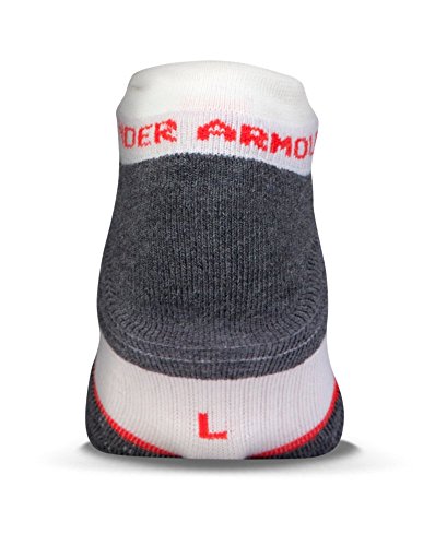 Under Armour UA All Season Wool No Show Tab LG White2