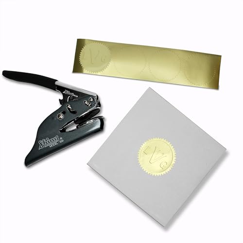 Infusion 2" Round Embossing Labels - for Use with Both 2" and 1-5/8" Embossers, Pack of 96, Gold