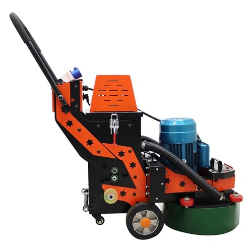 THUXEON 220V Cement Ground Grinder with 30L Dust Bin 4KW Grinding Machine Concrete Floor Polisher Grinding Width 16in Concrete Surface Grinder for Terrazzo Epoxy Floor Working Speed1430r/min