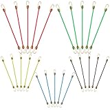 12 PCS Small Bungee Cords with Hooks 10 Inch Short Elastic Bungee Cords Mini Adjustable Heavy Duty Bungees Cord with Hooks for Bicycle Luggage Camping Tools Outdoor Tent Tarpaulin Cargo Accessory