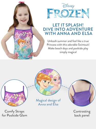 Disney Frozen Bathing Suit | Anna and Elsa Frozen Swimsuit | Swimming Suit for Girls | Sizes 3T to 73