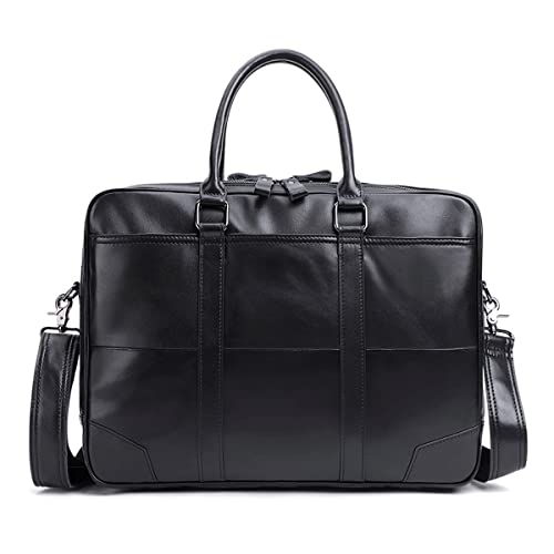 Messenger Bag, Men's Business Handbag Leather Briefcase Bags for Man 15.6 inches Laptop Work Travel Bag